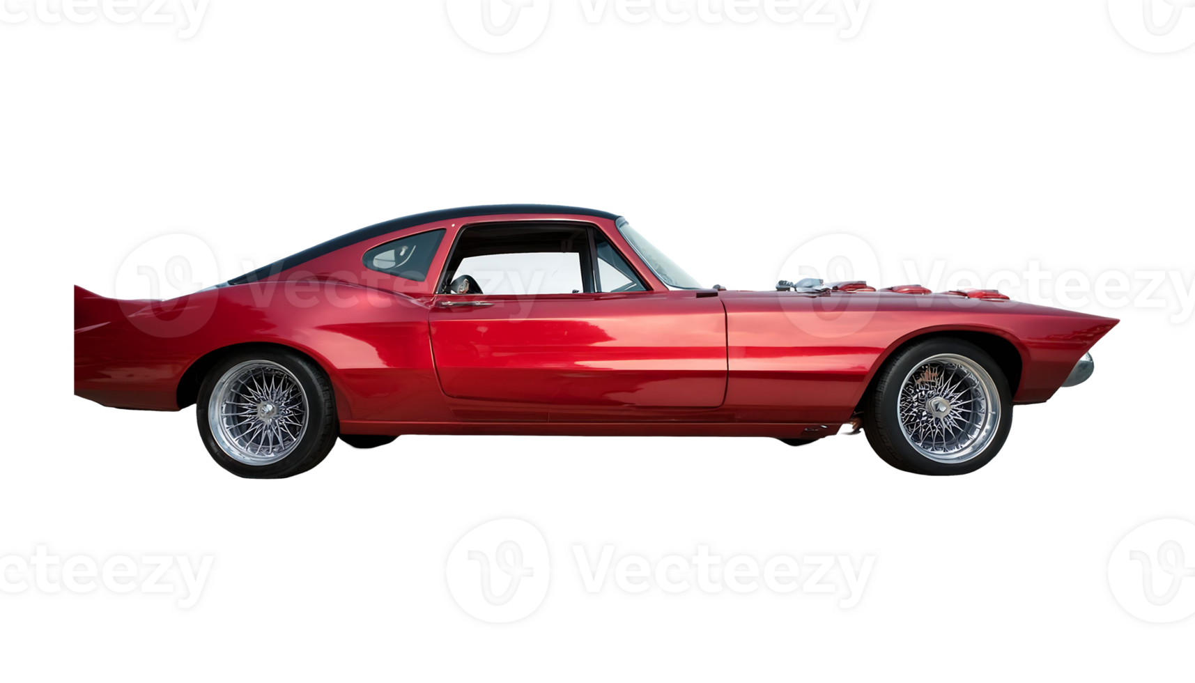 Vintage Red Coupe isolated on transparent background png