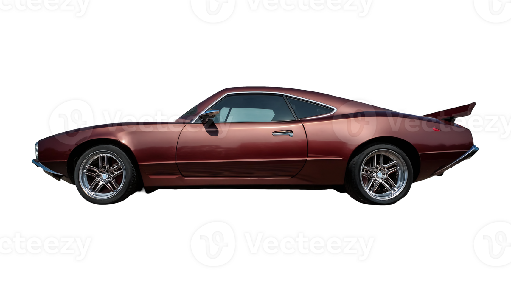 Classic Red Coupe isolated on transparent background png