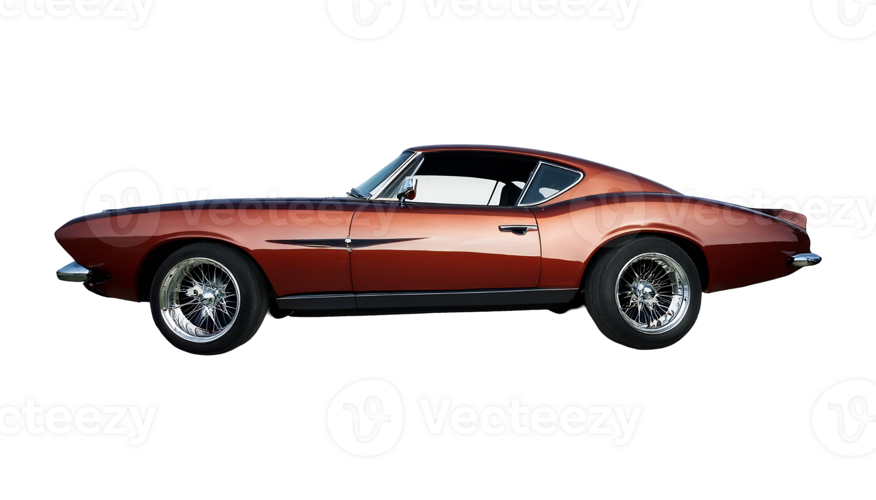 Shiny Classic Coupe isolated on transparent background png
