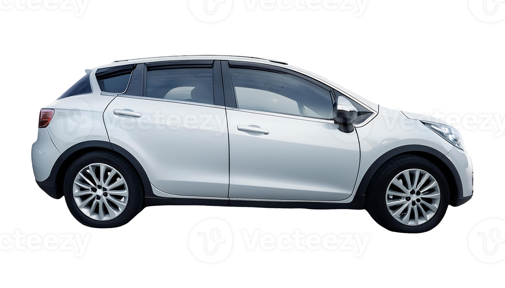 White SUV isolated on transparent background png