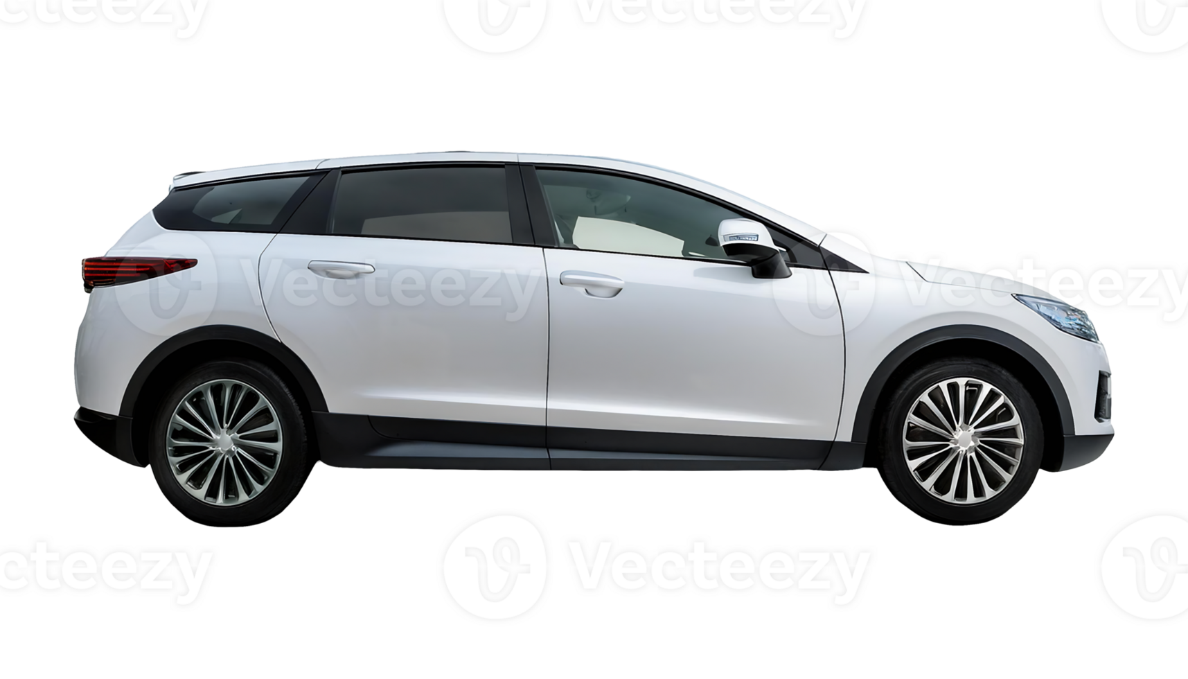 White SUV Model isolated on transparent background png