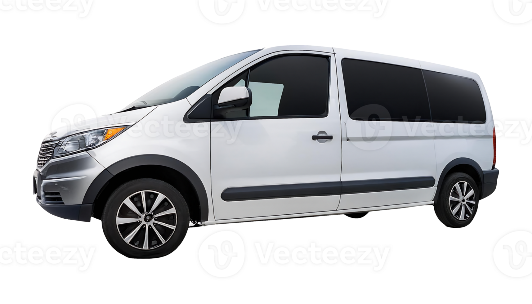 New Commercial Van isolated on transparent background png