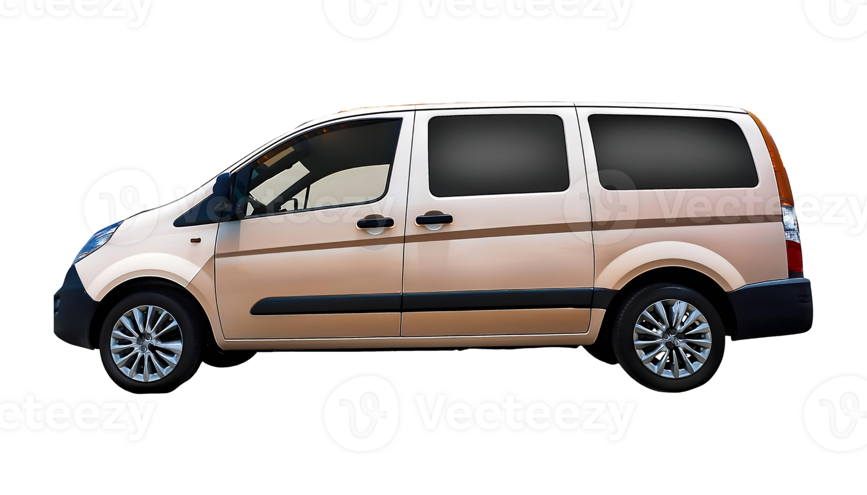 A Van in Daylight isolated on transparent background png