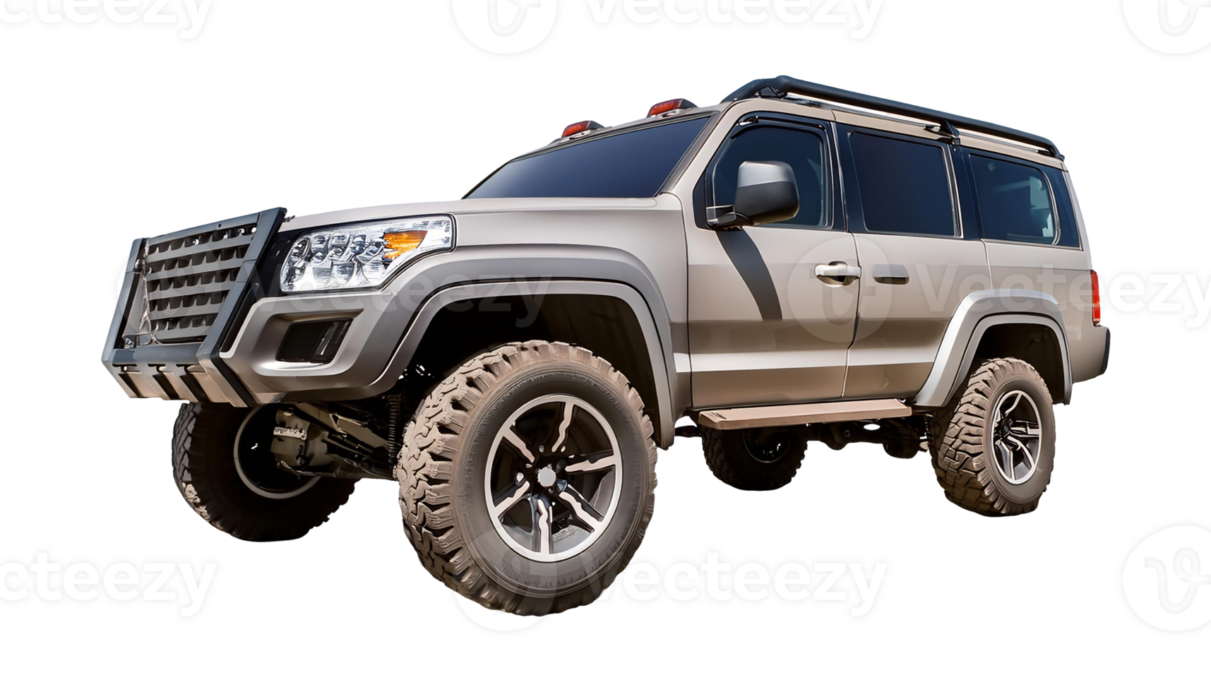 Off-Road SUV Parked in a Desert Environment isolated on transparent background png