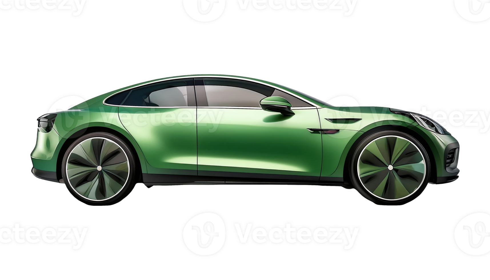 Elegant Electric Coupe isolated on transparent background png