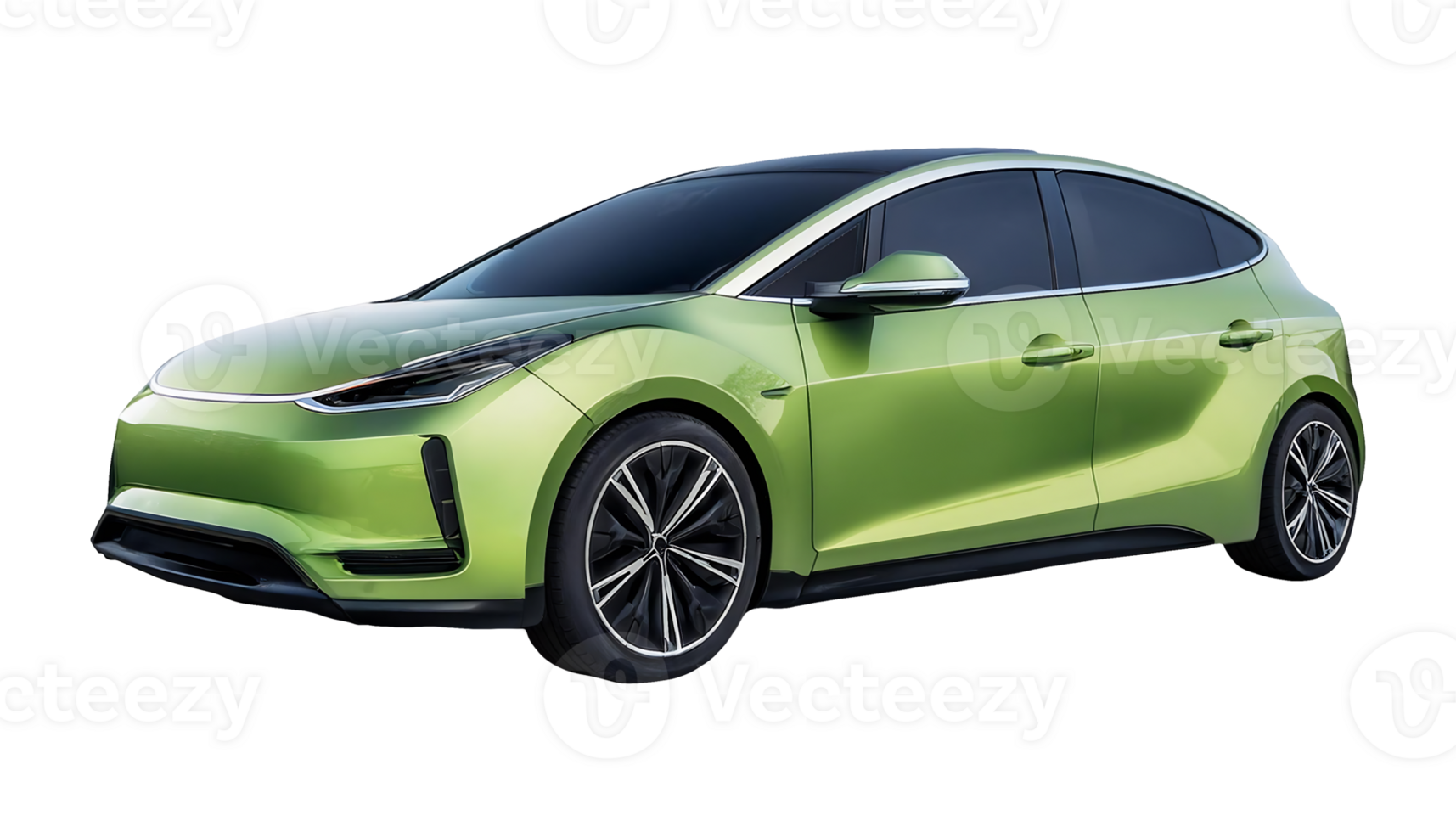 Electric SUV isolated on transparent background png