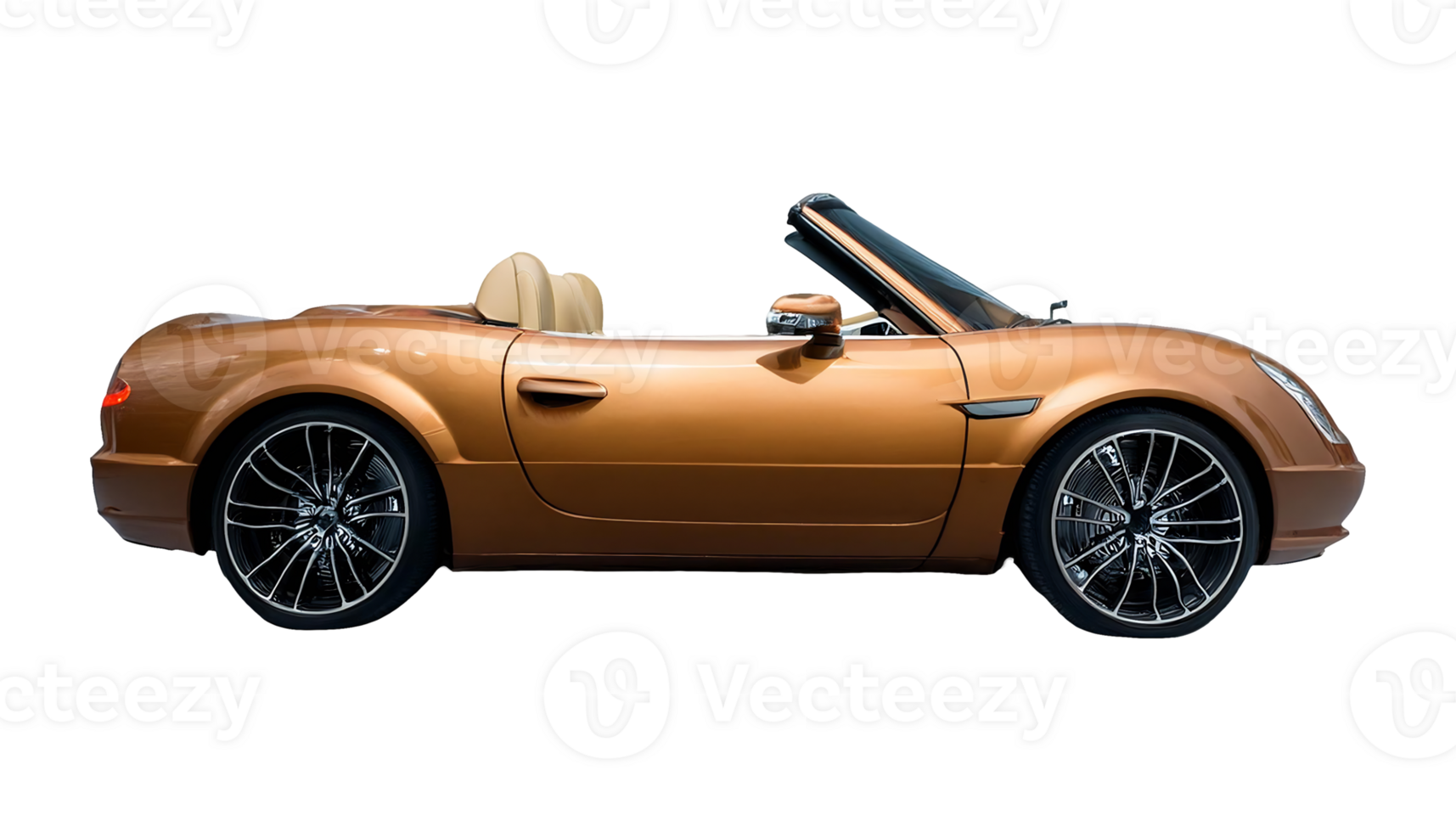 Sleek Sports Car isolated on transparent background png
