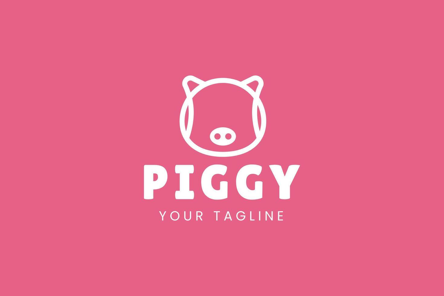 Pig farming logo design. Modern pig farm logo. Fresh pork logo design vector