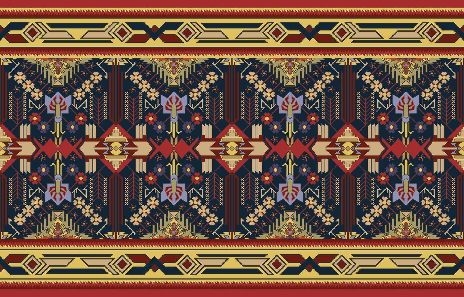 Aztec, Navajo geometric seamless pattern. Native American Southwest print. Ethnic design wallpaper, fabric, cover, textile, rug, blanket. vector