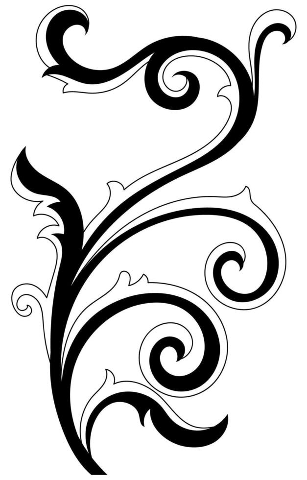 Abstract scrolling wood lines. Vintage corners. Lines for abstract elements. vector