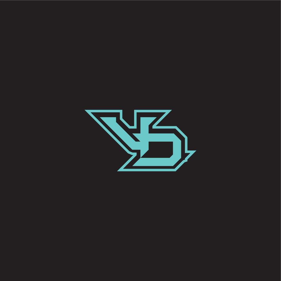 sporty and bold concept VD dynamic gaming monogram logo letter blue esport vector