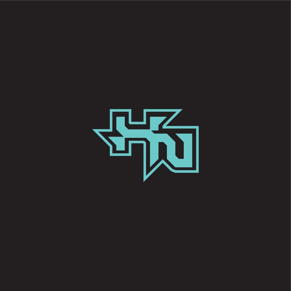 XN letter sporty and bold concept blue esport dynamic gaming monogram logo vector