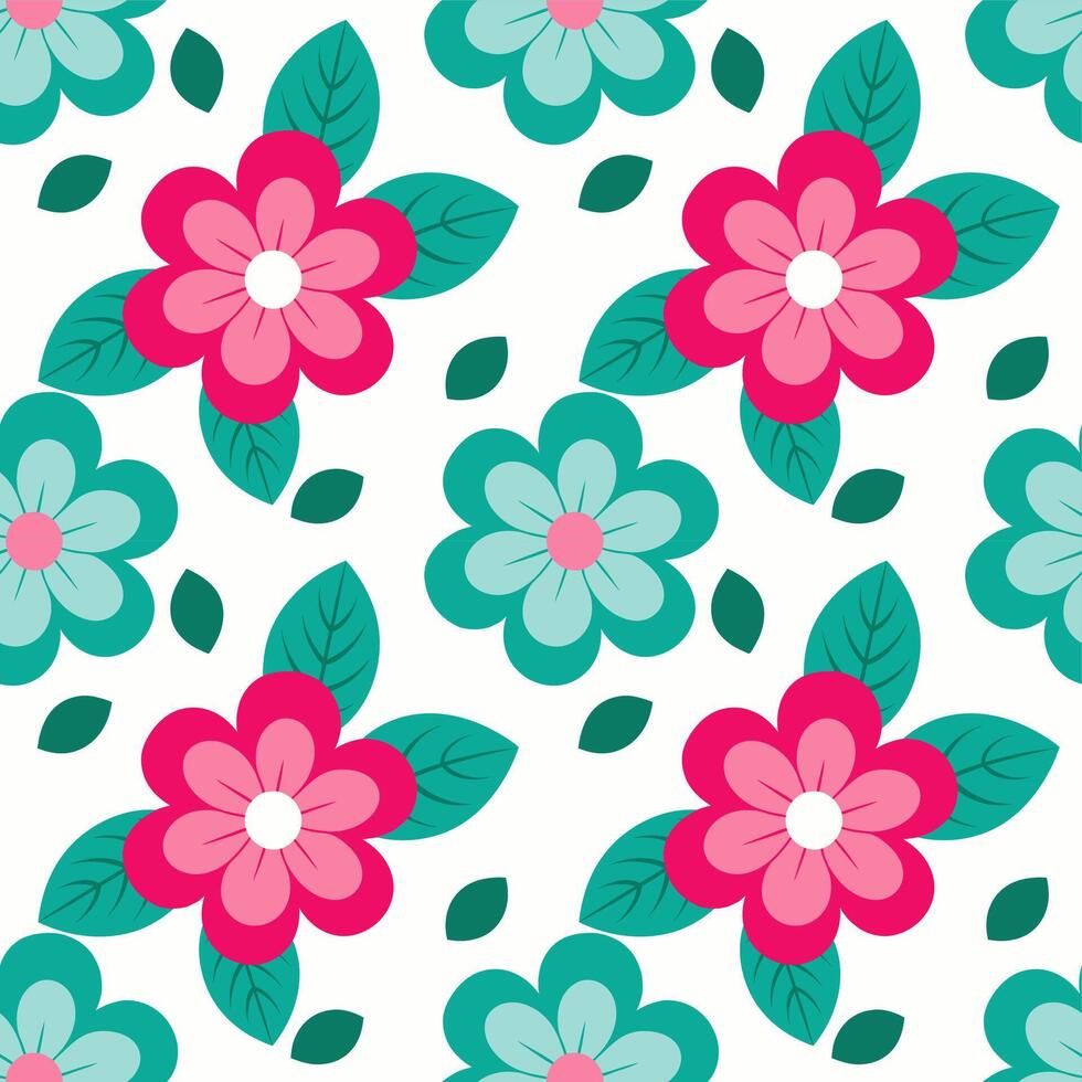 Seamless flower pattern. vector