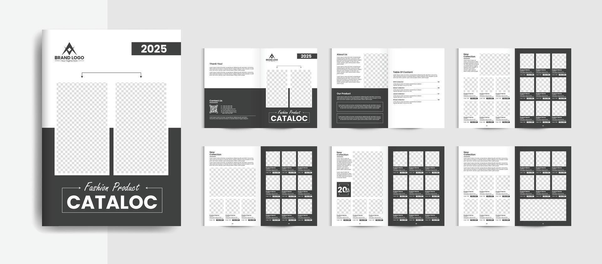 Product catalog or catalogue template design vector