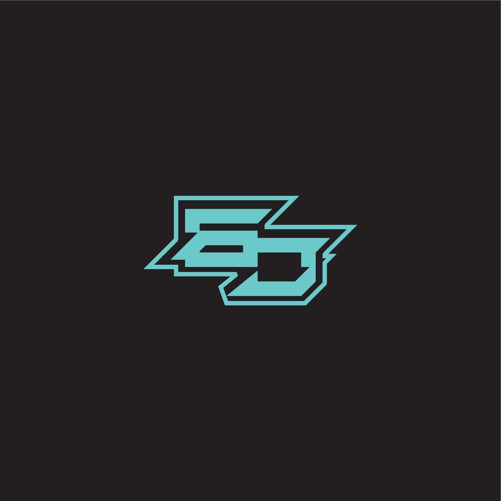 blue esport EJ sporty and bold concept dynamic gaming monogram logo letter vector