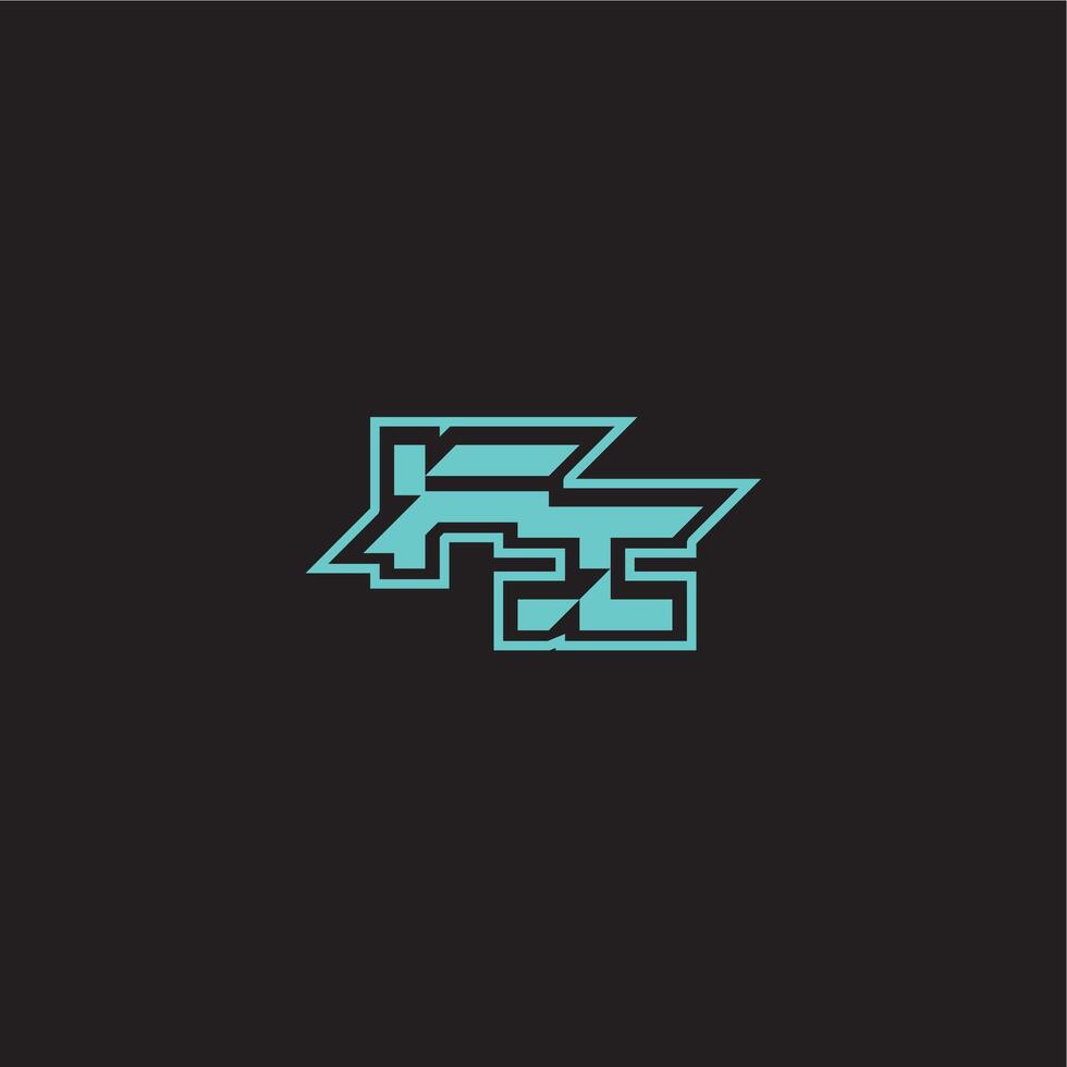 blue esport FI sporty and bold concept dynamic gaming monogram logo letter vector