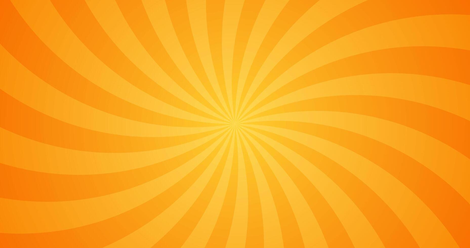 Simple Colorful Gradient Orange Light Burst Texture In Blank Horizontal Plain Background vector
