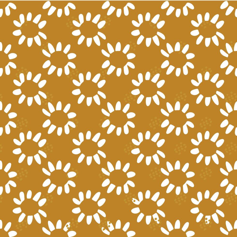 A pattern of yellow and white flowers vector