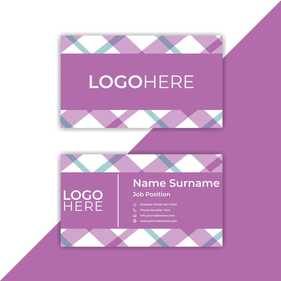 Colorful Stylish Business Card Template Design . vector
