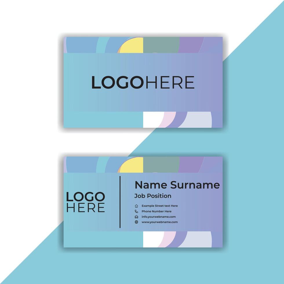 Print Print Abstract Business Card, Visiting Card, or Name Card. vector