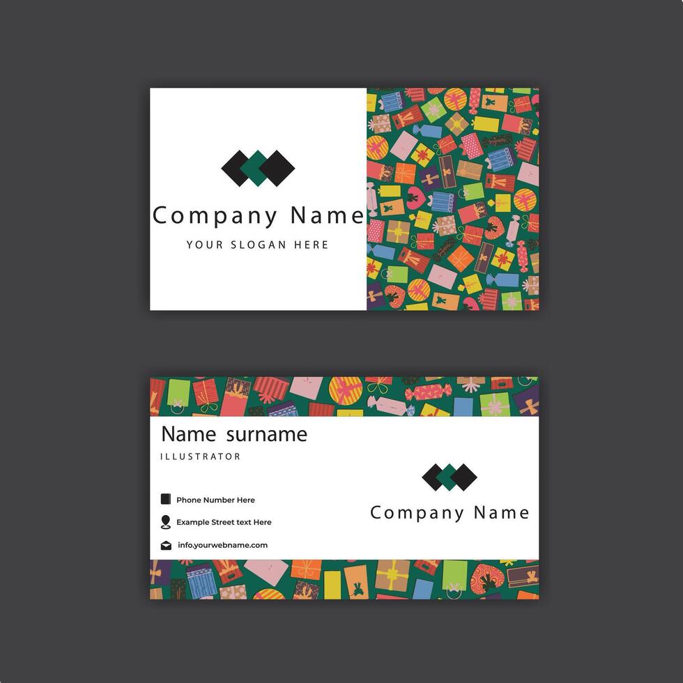 Print Print Abstract Business Card, Visiting Card, or Name Card. vector