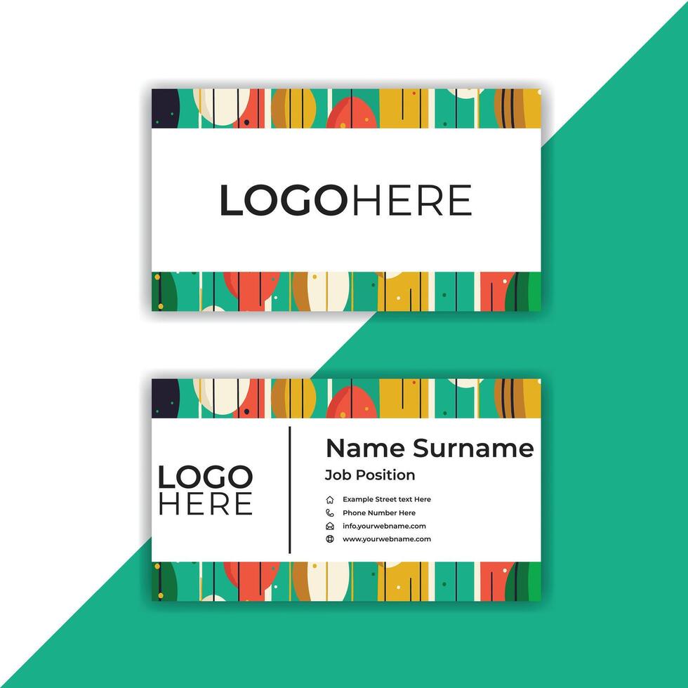 Print Abstract corporate card template. vector