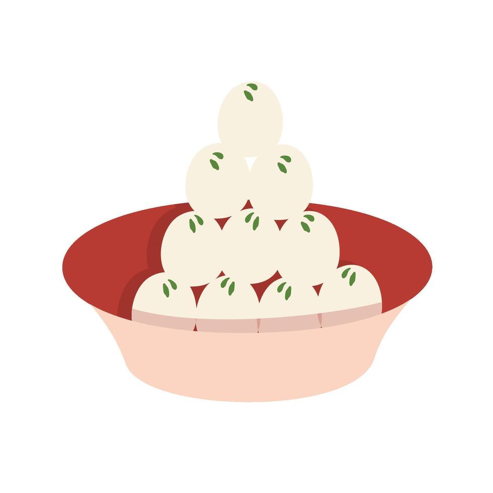 Indian Food Rasgulla vector