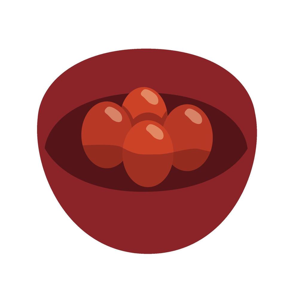 Indian Food Gulab Jamun vector