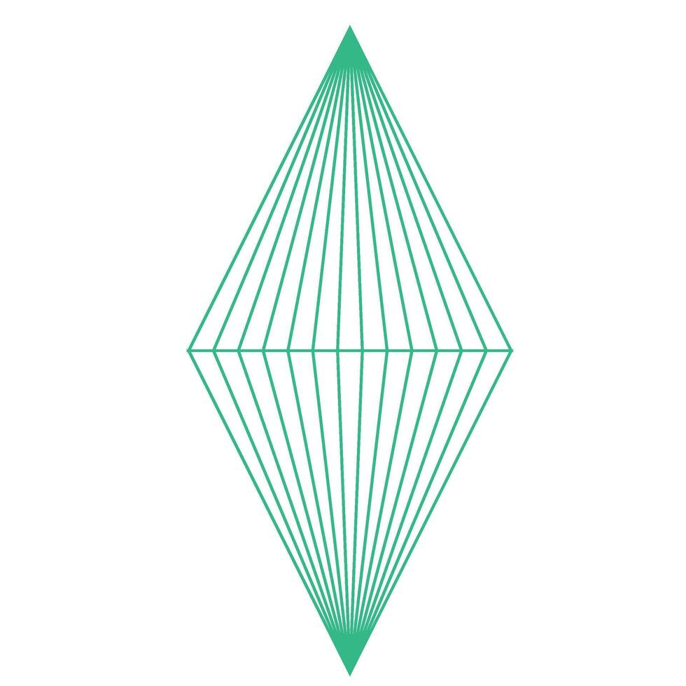 3D Wireframe Shape vector