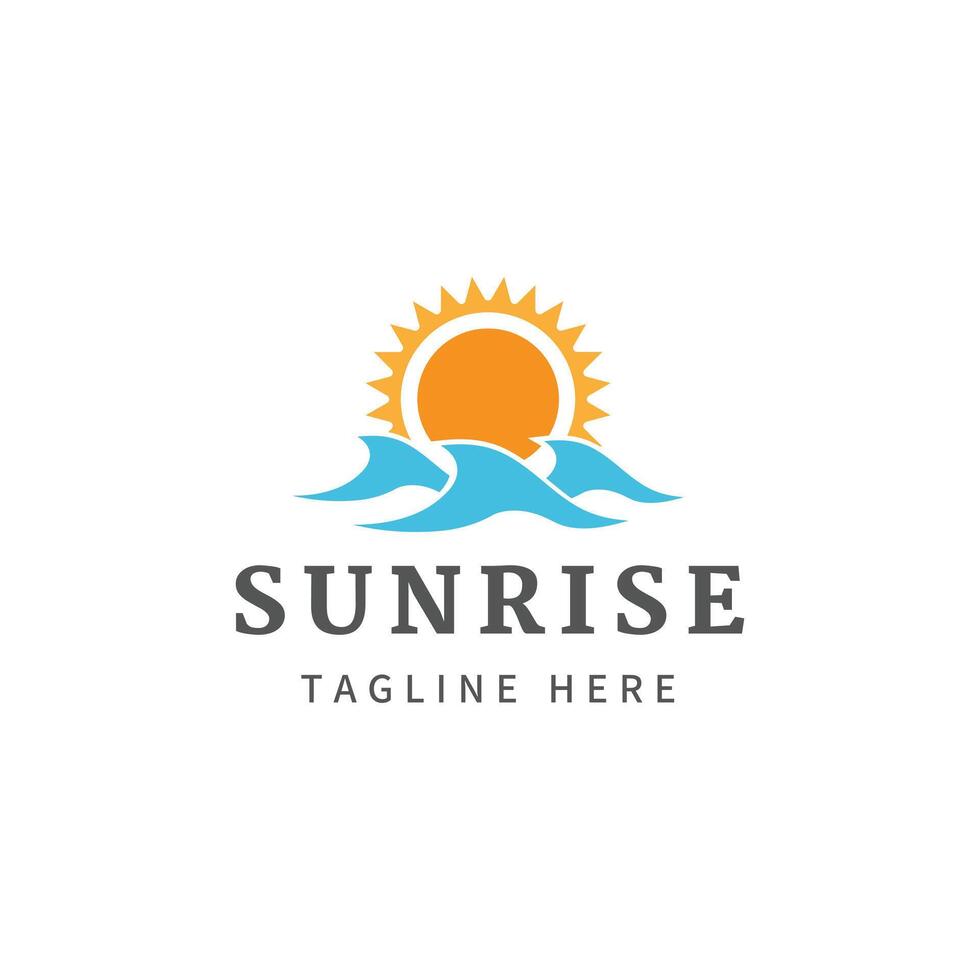 sunrise logo design vector