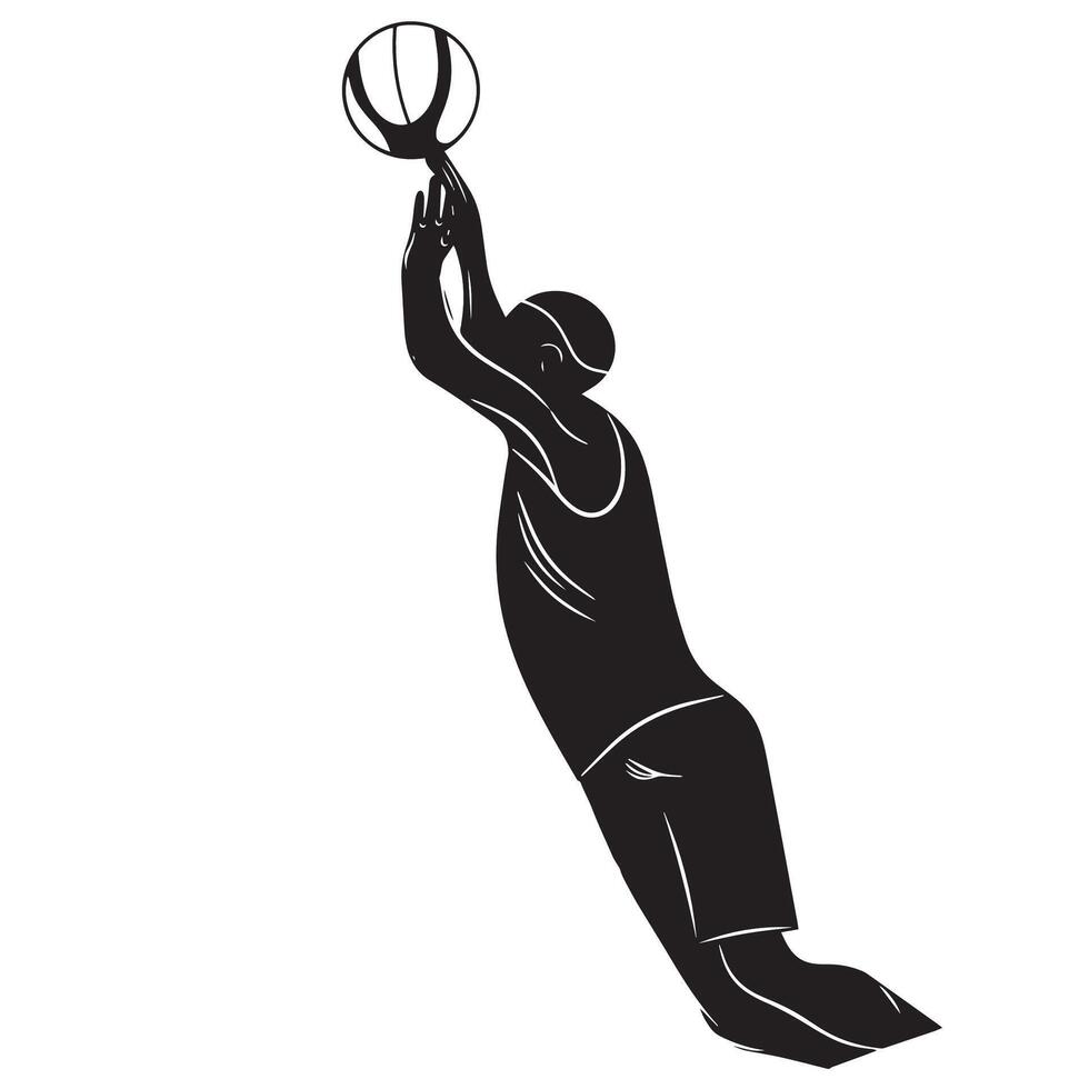 Shooting motion basketball logo template design. vector