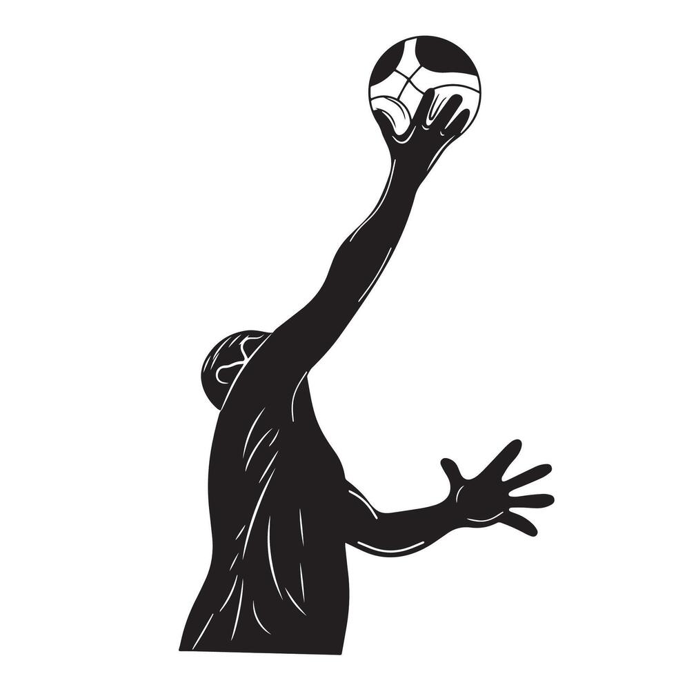 Slamdunk style basketball player silhouette vector
