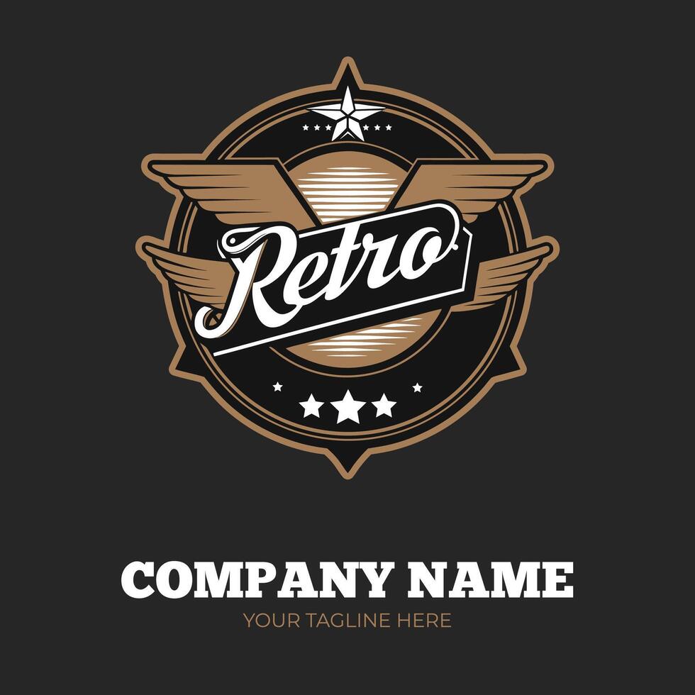 Retro Design Logo Template vector