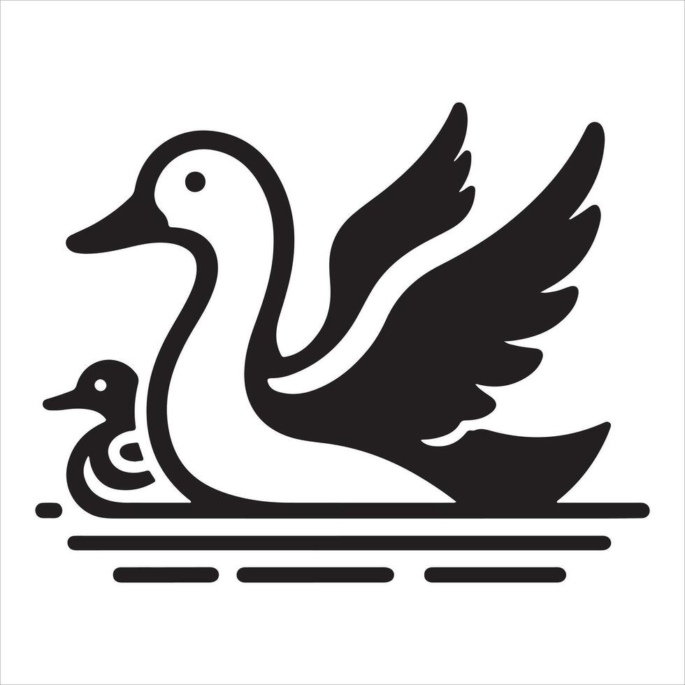 A Duck Art Illustration vector