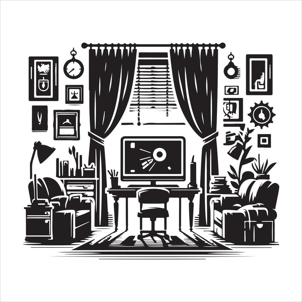 Drawing Room art illustration vector