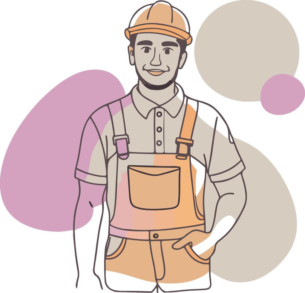 labor flat illustration, international workers day vector