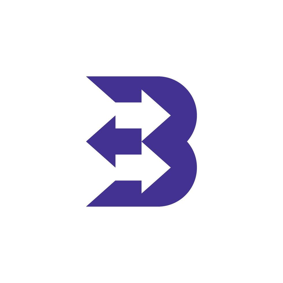B letter Initial Logo design Template vector