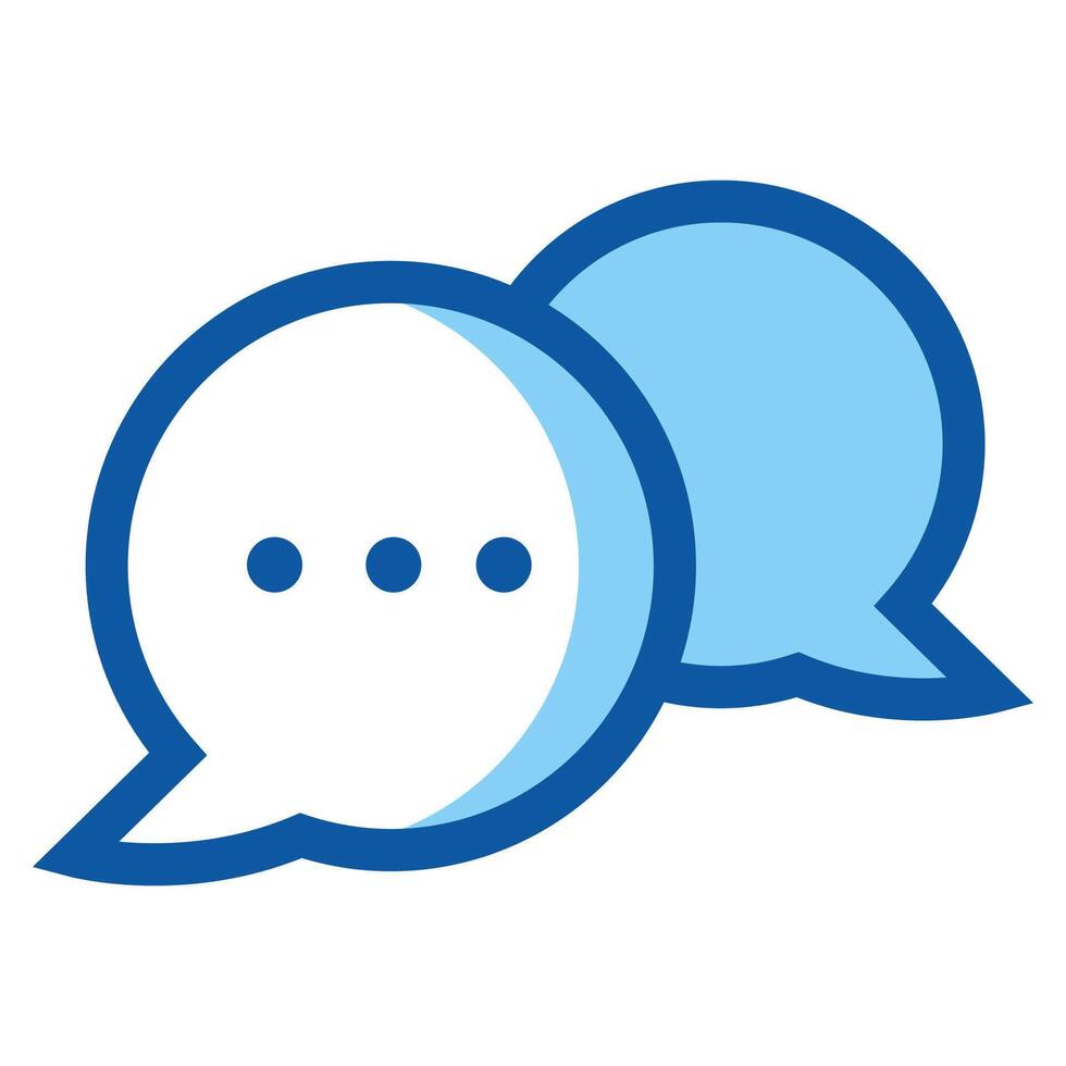 Blue Chat Bubbles Icon vector