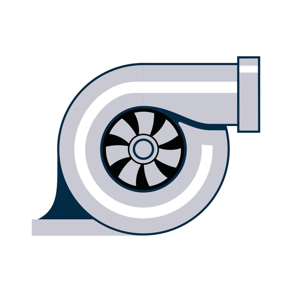 turbo engine for car and motor illustration vector