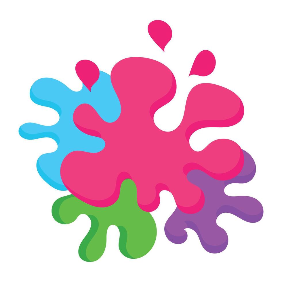 Colorful Abstract Splashes Illustration vector
