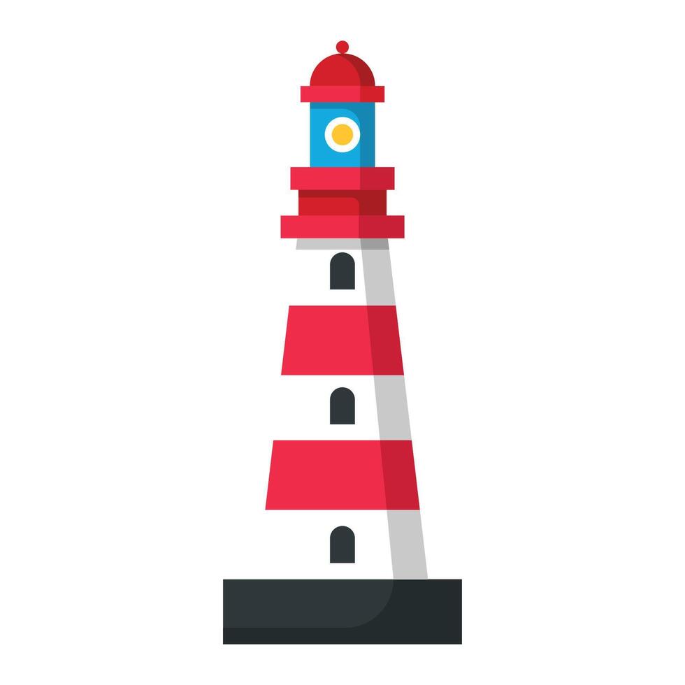 lighthouse flat illustration vector