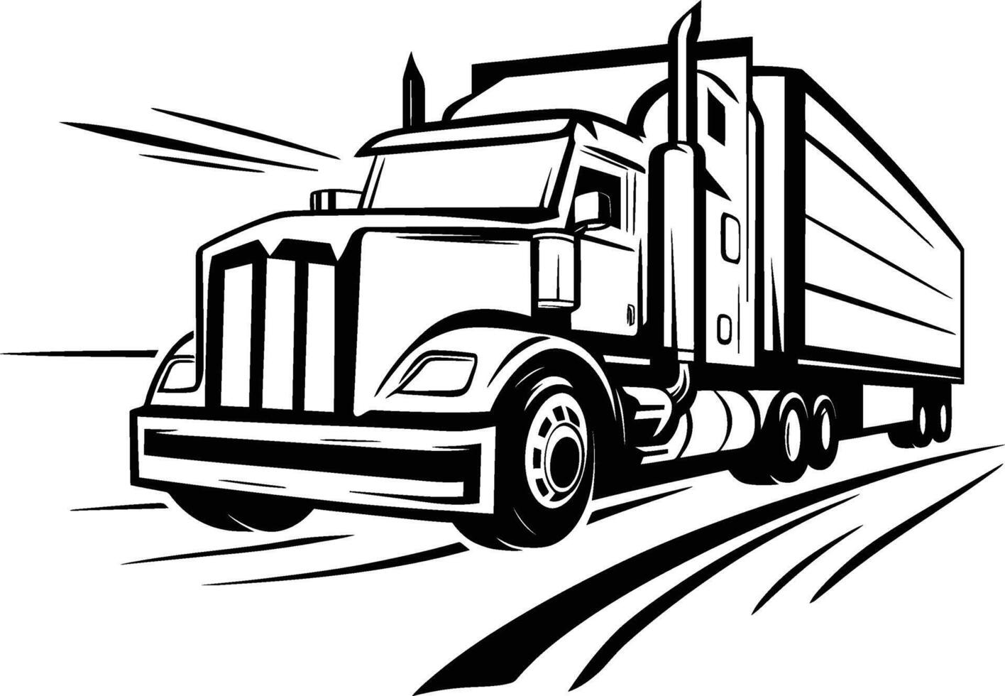 moving truck sketch illustration vector