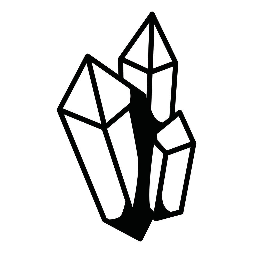 Minimalist Crystal Icon vector