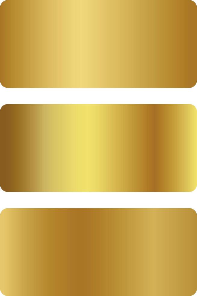 Gold foil texture background set. golden, copper, brass and metal gradient template. Editable eps illustration vector