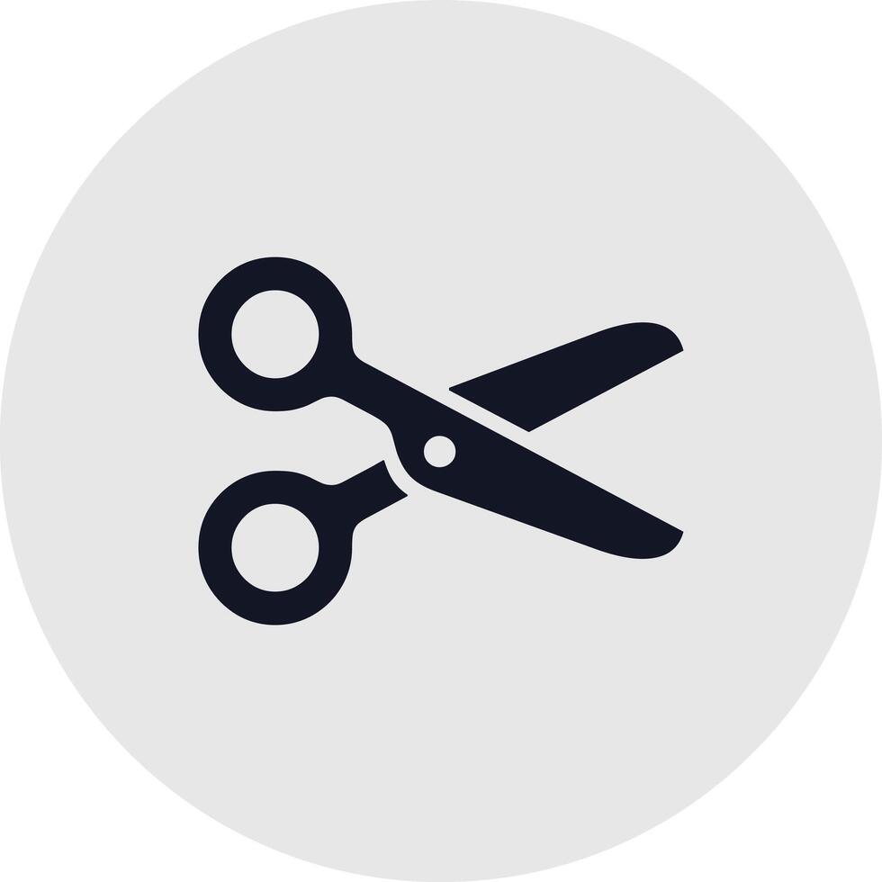 Scissor icon isolated on grey background. Cut lines with scissors signs. Cutting icon for mobile and web ui. Illustration. vector