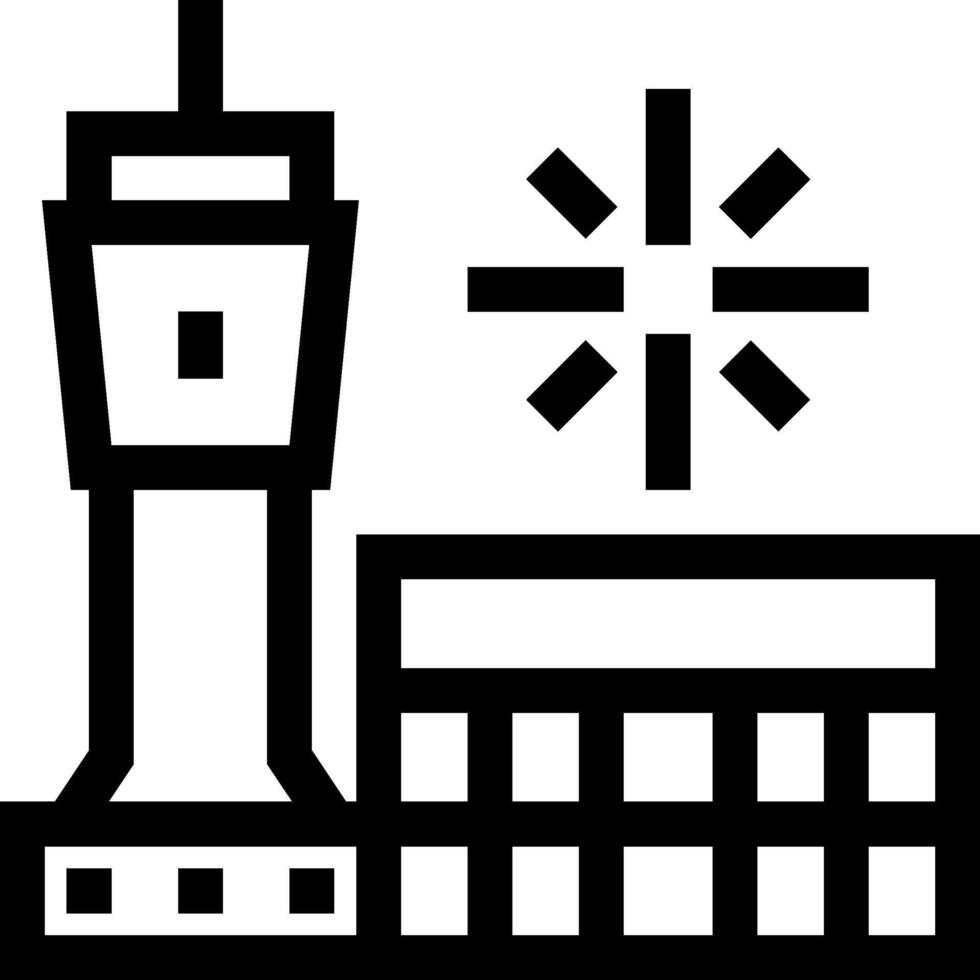 Terminal Airport Outline Icon vector
