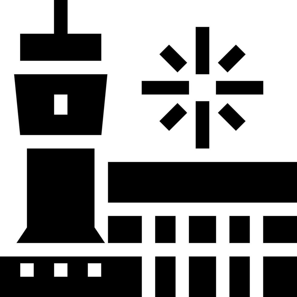 Terminal Airport Fill Icon vector