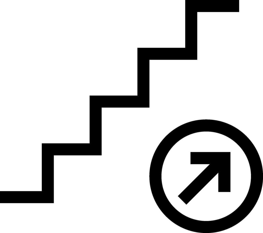 Stairs Airport Outline Icon vector