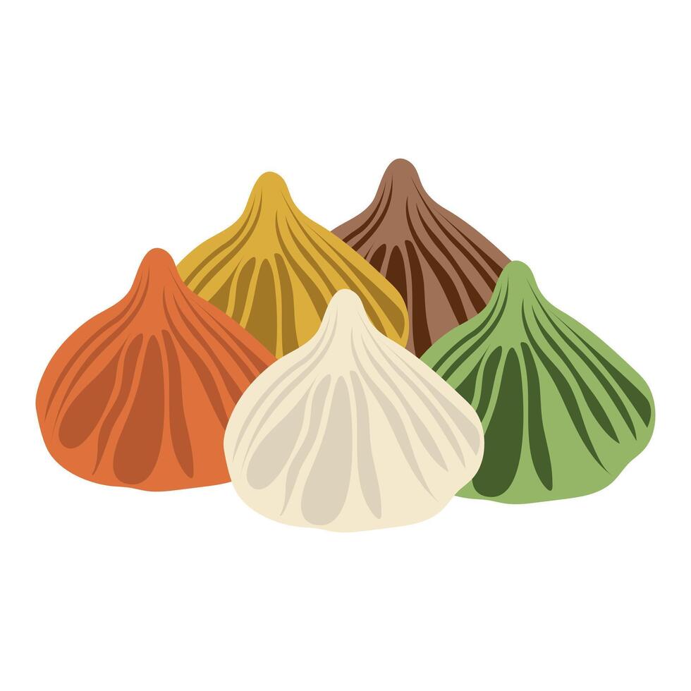 modak clipart containing different colors of modaks for Ganesh Chaturthi vector