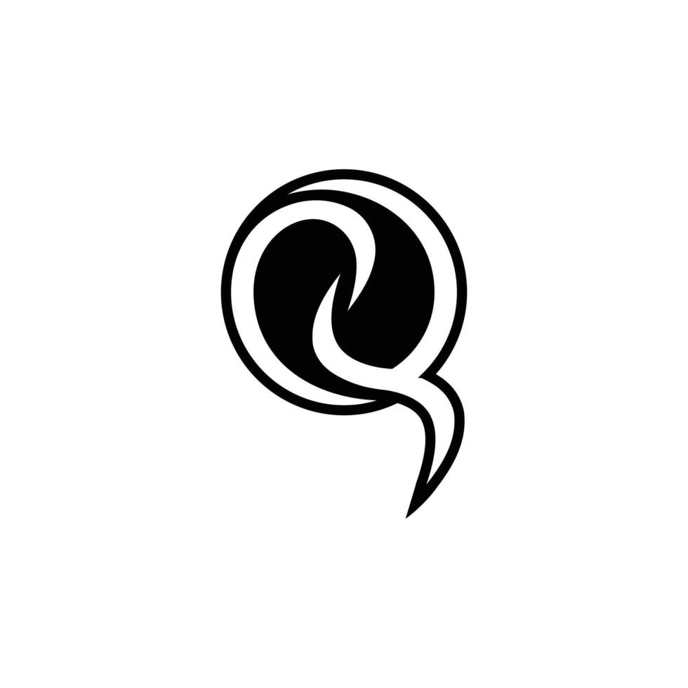 Alphabet Initials logo QZ, ZQ, Z and Q vector